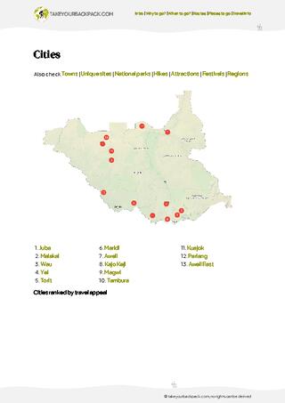 example page 4 from our offline Travel Guide for South Sudan